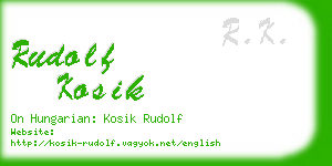 rudolf kosik business card